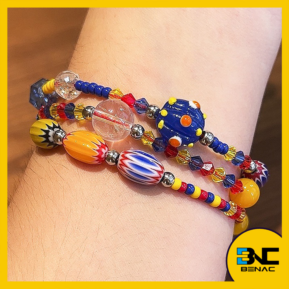 Original Design Bracelet, Bohemian European and American style beaded jewelry bracelet, multi-circle colorful bracelet for men and women