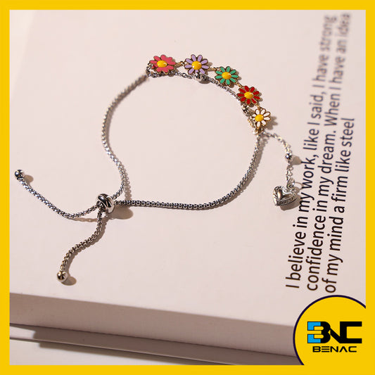 Original Design Forest Style Versatile Daisy Bracelet Hand Jewelry Simple Bracelet Colorful Bracelet Gift
