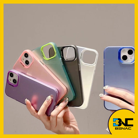 Softcase Two Tone High Texture Solid Silicone Phone Case with Laser Designed for iPhone 14 13 12 11 Pro Max X XR XS XS Max SE 2020