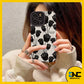 Silicone Soft Black Antique Rose Shockproof Case for iPhone 12 13 14 11 Pro Max