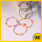 Original Design Rainbow Beaded Bracelet Solid Color Unique Beaded Bracelet Cute Beads Multipurpose Gift Bracelet