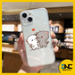 Softcase Clear TPU Soft Case Cute Cartoon Cat for iPhone 13 14 12 11 Pro Max Mini X XR XS MAX 7 8 Plus