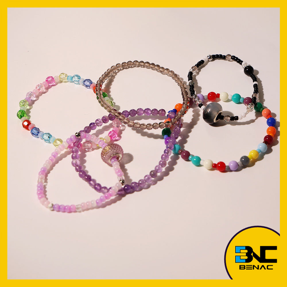 Original Design Beaded Bracelet Light Beads Cute Accessories Grape Purple Bracelet Ethnic Style Bracelet For Girls