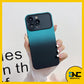 Softcase Silicone Phone Case with Large Gradient Color Layered Window for iPhone 13 12 11 14 Pro Max X XR XS XSMAX SE 2020