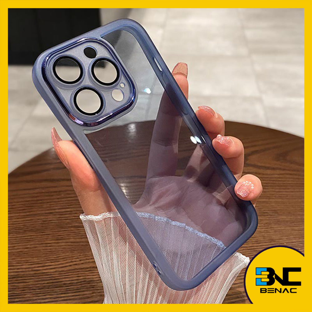 Rough Textured Clear Soft Case Complete with Impact-Resistant Lens Protector and Dust-Proof for iPhone 15 14 13 12 11 Pro Max X XR XS XSMAX SE 2020 7 8 Plus Mini