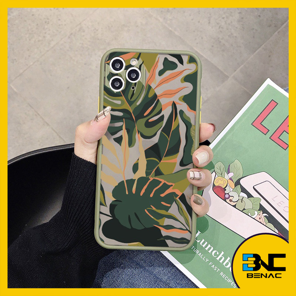 Soft Case Shockproof Hard Silicone Case Flowers Palm Tree Leaves for Iphone X XR XS 11 12 13 14 Pro Max 14 Plus 7 8 Plus SE 2020