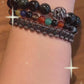 Natural Tourmaline Bracelet Color Tourmalinggangan Black Obsidian Beads Pere Bracelet for Variant Set of Three Handmade Bracelets for gifts for friends, family and others