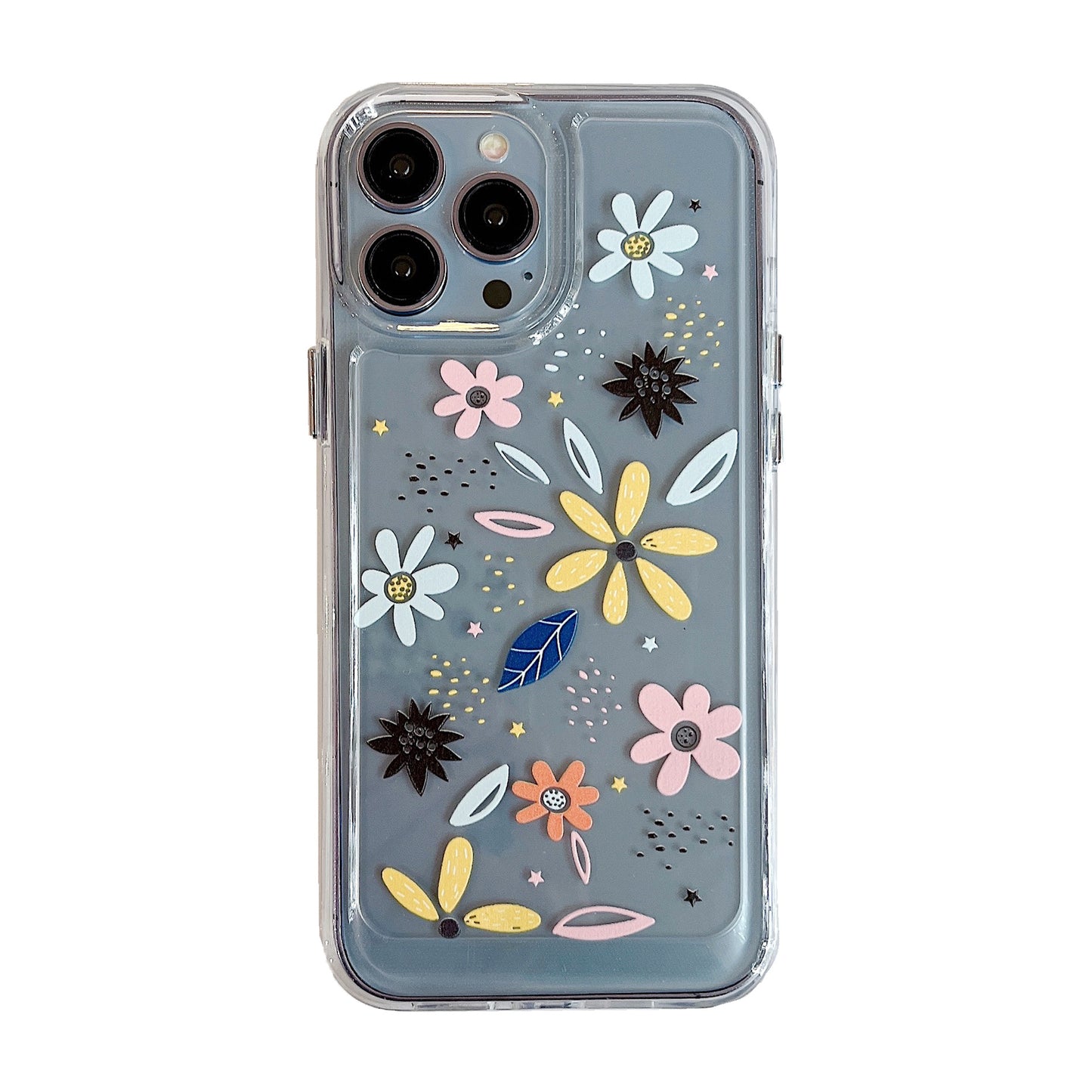 Softcase Transparent Modern Floral Style for iPhone 13 12 11 14 Pro Max 7 8
