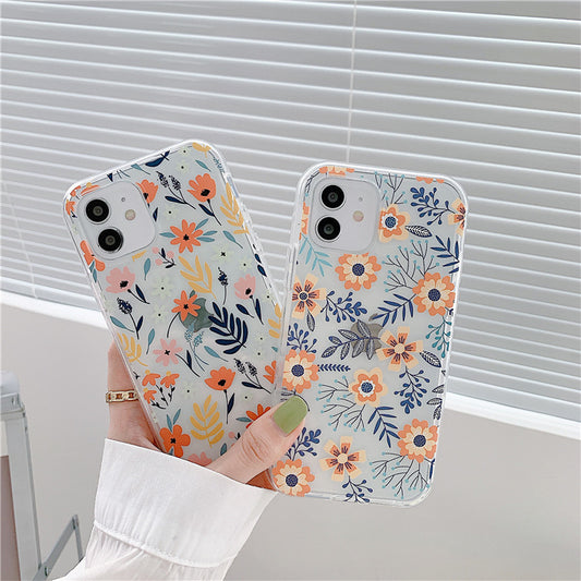 Softcase Floral style protective iPhone case for Iphone X XR XS 11 12 13 14 Pro Max 14 Plus 7 8 Plus SE 2020