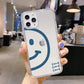 Softcase Smile Couple Creative Transparent iPhone Case X XR XS 11 12 13 14 Pro Max 14 Plus 7 8 Plus SE 2020