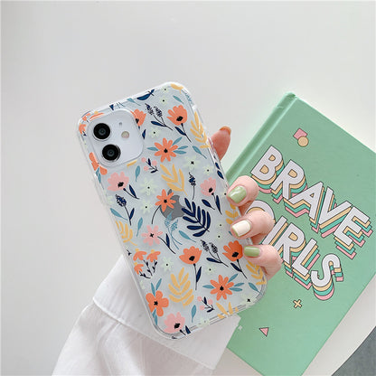 Softcase Floral style protective iPhone case for Iphone X XR XS 11 12 13 14 Pro Max 14 Plus 7 8 Plus SE 2020