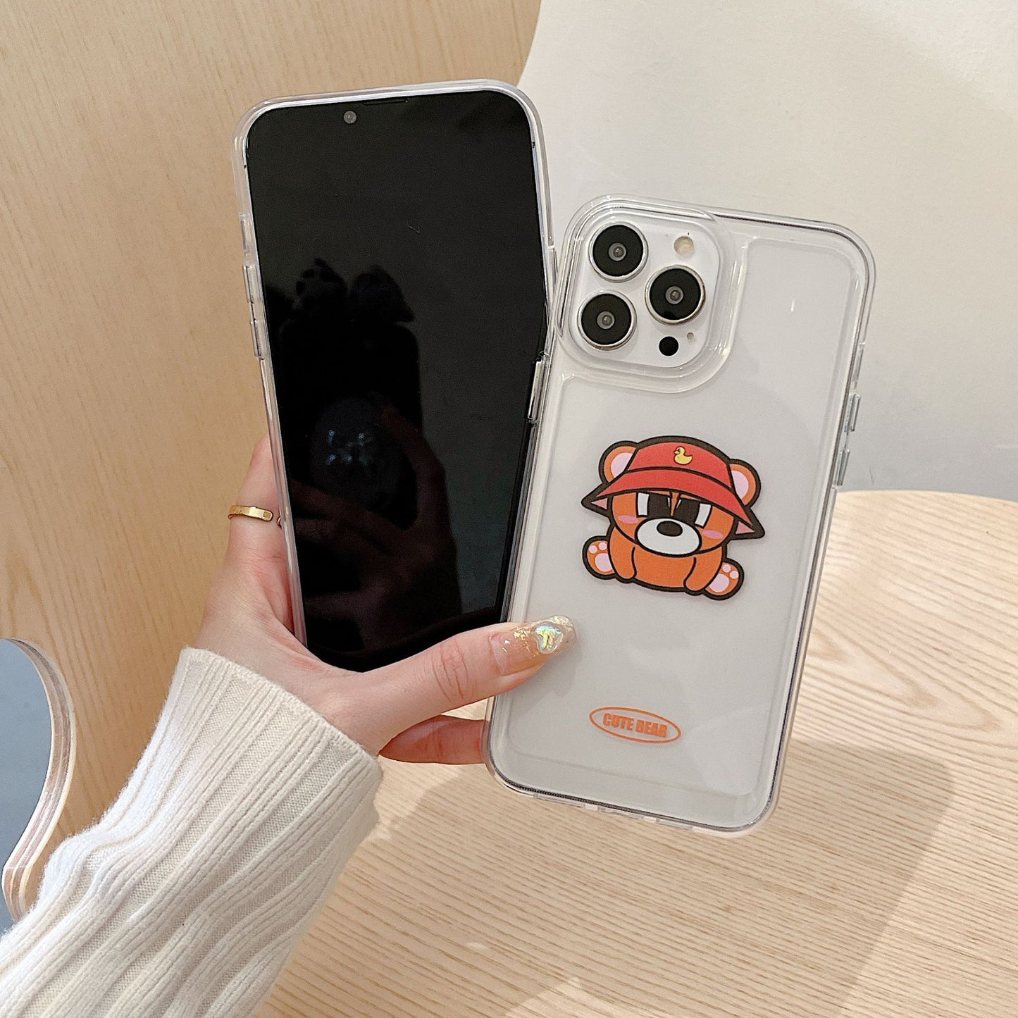 Softcase Transparent protective case with puppy design for iPhone X XR XS 11 12 13 14 Pro Max 14 Plus 7 8 Plus SE 2020